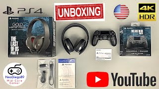 Dualshock 4 & Gold Wireless Headset Limited Edition The Last of Us Part 2 Unboxing (English)