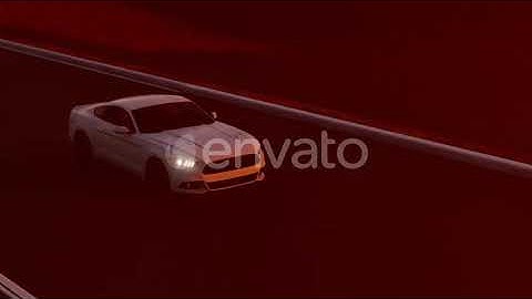 White Luxury Sports Car Long Road | Motion Graphics - Envato elements
