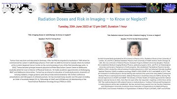 IOMP Webinar: Radiation Doses and Risk in Imaging – to Know or Neglect?
