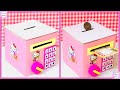 How to Make Personal Bank Saving Coin and Cash / / DIY Hello Kitty Piggy bank