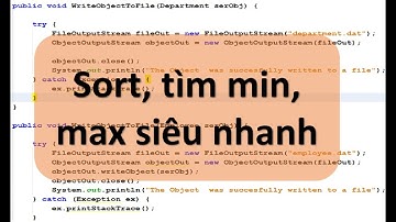 Lập trình Java - Dùng thư viện Collections để  Sort, tìm Min, Max  trong Array cực nhanh