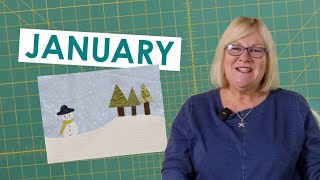 Winter Snow Scene - January Scrap Postcard Club