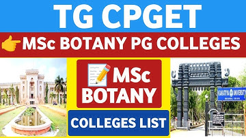 MSc Botany PG Colleges in Hyderabad@StudentUpdates247