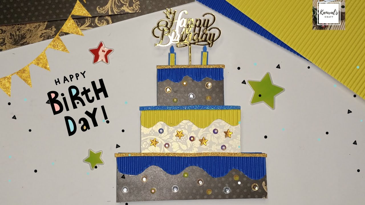 How to make Easy Birthday card | Handmade card ideas | DIY - YouTube