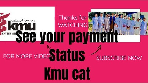 kmu cat payment status||How to check payment in kmu cat registration