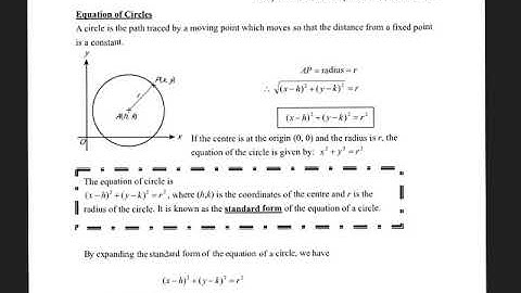 Locus and equation of circle Part 3