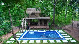 Build Swimming Pool , Update the luxury villa beautiful made of wood [ Full Video ]