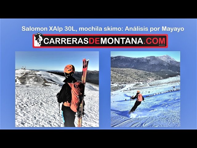 Mochila Salomon Xalp 20L para skimo y montaña. Análisis por  @cercedillatrail 