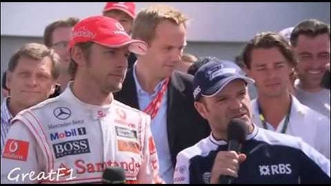 A nice coversation with Jenson Button, Rubens Barichello and BBC pundits after British GP 2010