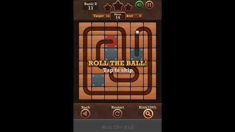 Roll The Ball Slide Puzzle 2 - Moves Basic E Level 11 Walkthrough