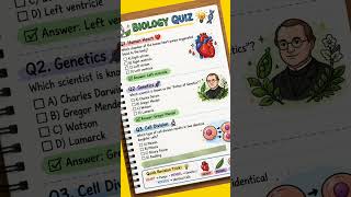 Quick Biology Revision Quiz for Students | NEET Exam Prep 🔥🩺 #neet #neet2026