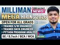 🔥Milliman Biggest Mega Hiring | Trainee S/W Data Engineer | Off-Campus Drive 2027, 2026-2021 BATCH