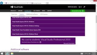 C# 02: Installing Visual Studio Express 2013 for Windows Desktop