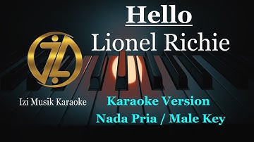 Lionel Richie - HELLO  (Karaoke Nada Pria/Male Key)#izimusikproduction