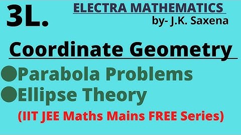 3L. Coordinate Geometry | IIT JEE Maths | Jk Saxena