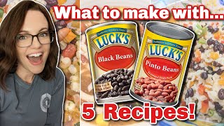 5 *DELICIOUS* BEAN recipes! Cooking with BEANS!