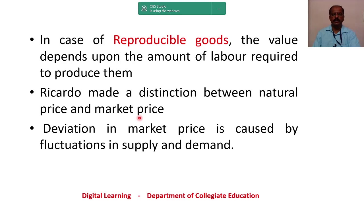 david ricardo labor theory of value