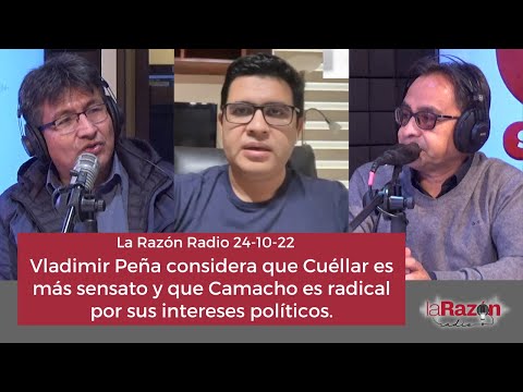 Vladimir Peña considera que Cuéllar es más sensato y Camacho es radical por sus intereses políticos.