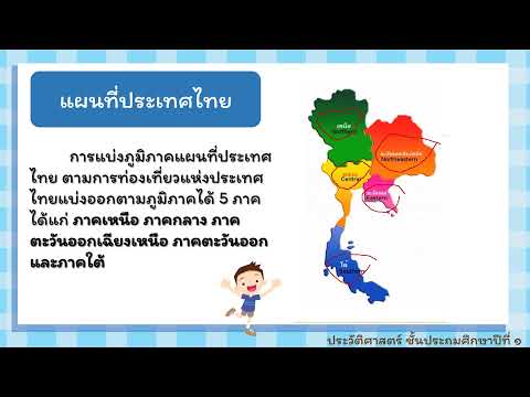 ประวัติศาสตร์ ป 1 เรื่องสัญลักษณ์แผนที่ประเทศไทย