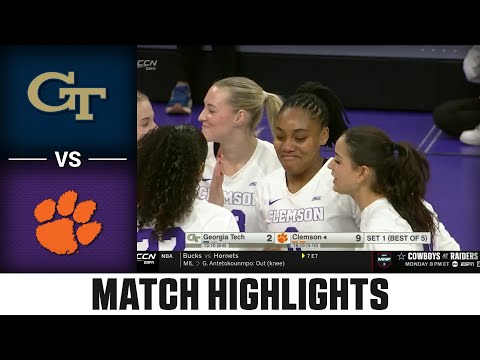 Georgia Tech vs. Clemson Match Highlights | 2025 ACC Volleyball