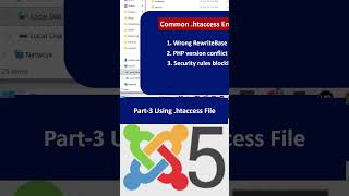 Fix Joomla Blank Page Error Part 3 | Short 6 ⚙️ | Using .htaccess #shorts