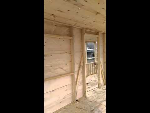 бытовки дачные базе на домики 7х3м и веранда 1,5м. Видео 1