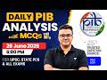 PIB Analysis with MCQ | 26 June 2026 Daily Current Affairs Analysis for All Exams | Atul Jain