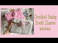 Crochet puff daisy book sleeve tutorialeasy beginner crochet  fluffy yarn  thisfairymade