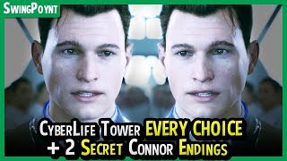 Detroit Become Human - Cyberlife Tower ALL CHOICES - Answer Hank Wrong - Save / Sacrifice Endings