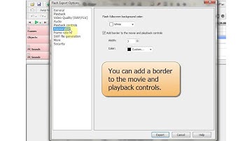 BB FlashBack User Guide: Exporting To Flash