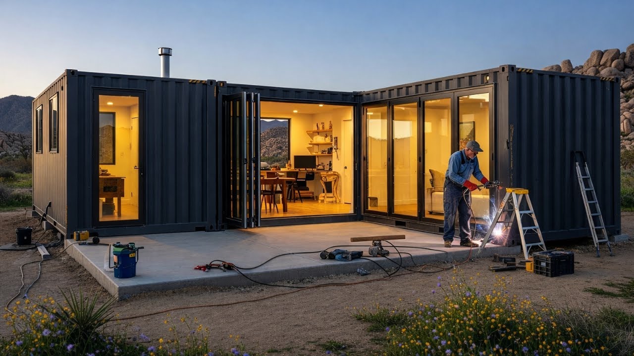 Man Builds a Shipping Container House — It Cost $240,837 | Full Build by @TheModernHomeProject