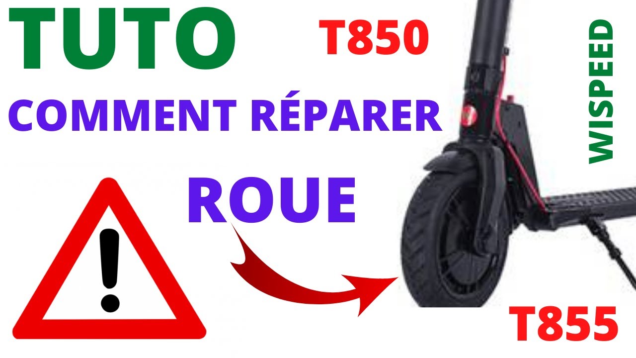 TUTO réparer roue crevé : WISPEED T850 et T855 PRO roue avant