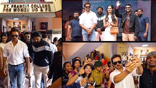 Action King Arjun & Aishwarya Arjun Visit St. Francis College | Seetha Payanam Movie | TFPC