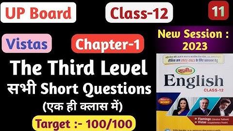 The Third Level Short Answer Questions UP Board Class-12,the third level class 12 question answers