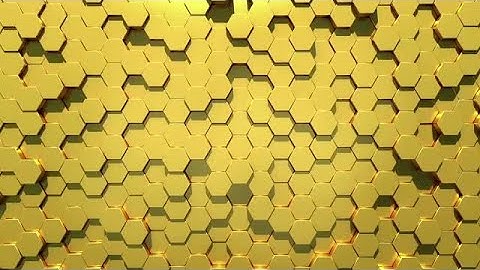 Gold Hexagons Stock Motion Graphics