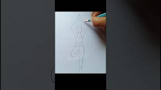How To Draw International Yoga Day Drawingyoga Girl