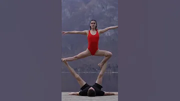 Beautiful Couple Performing Yoga Poses | How cute is it ❤ | #shorts #yoga #couplegoals #couples