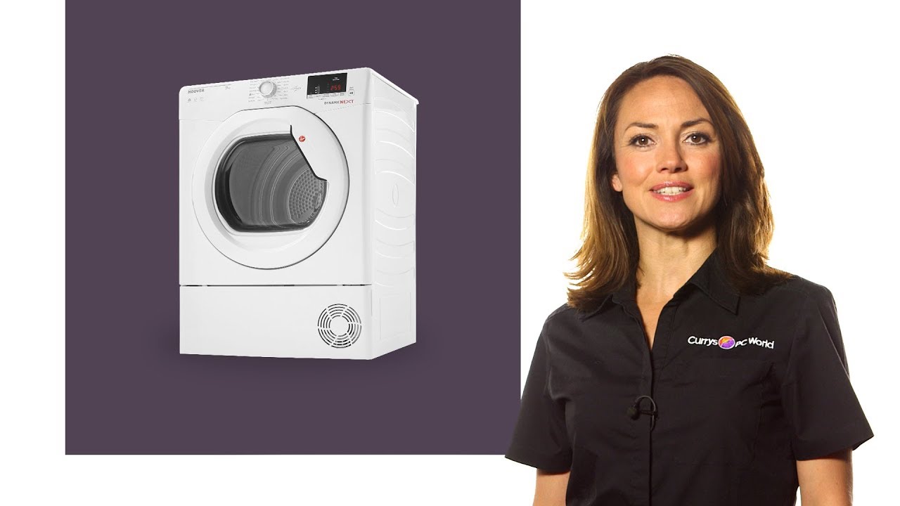 Hoover Dynamic DX C9DG 9 kg Condenser Tumble Dryer - White | Product  Overview | Currys PC World - YouTube