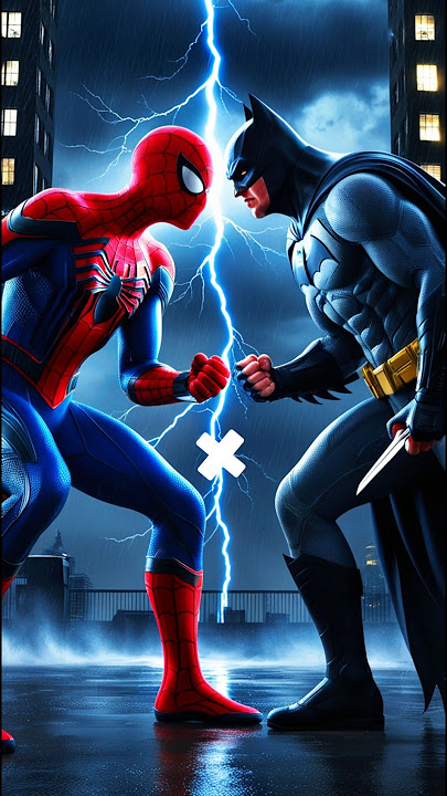 Spider-Man vs Batman fight #spiderman #batman #hulkvsspiderman