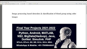 Image processing based detection & classification of blood group using color images