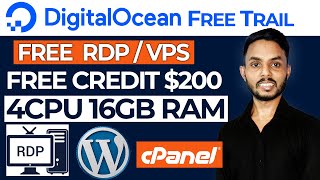 How to Create Digital ocean $200 Free Trail Account | Digital ocean RDP/VPS Server WordPress Hosting