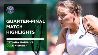 Tatjana Maria Vs Jule Niemeier Match Highlights Wimbledon 2022