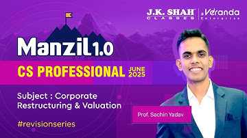 Manzil 1.0 ll CS Professional ll Revision Series ll CRI Day 1  #csatjkshahclasses