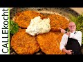 Kürbis-Kartoffel-Rösti ohne Ei und Mehl! Super lecker und einfach.