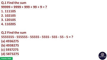 Find the sum of 99999 + 9999 + 999 + 99 + 9 =?