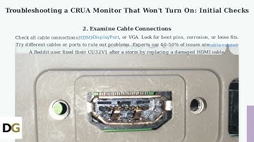 How to Fix CRUA Curved Monitor Not Turning On – Power, Cables & Reset