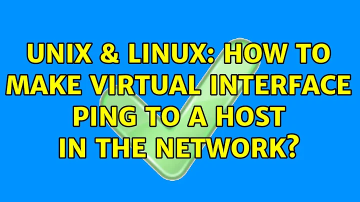 Unix & Linux: How to make virtual interface ping to a host in the network?