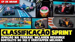 🚨CLASSIFICAÇÃO SPRINT: APAGÃO NA FERRARI, MCLAREN RESSURGE, VERSTAPPEN BEM E BORTOLETO P11|FÓRMULA 1