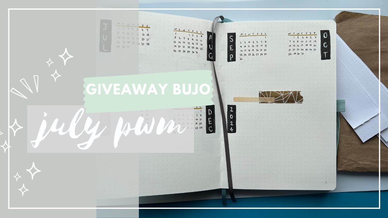 Giveaway Bullet Journal | July Plan with me | watermelon theme