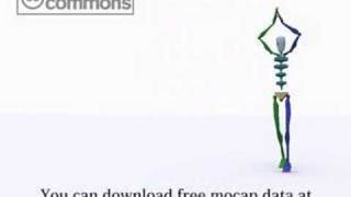 motion capture data walk -Baggage on the head-